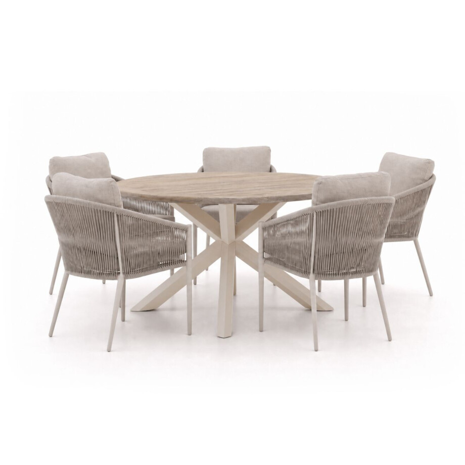 + 15% kassakorting | Bellagio Mineo/ROUGH-Y ø 150cm dining tuinset 6-delig - Laagste prijsgarantie! afbeelding 1