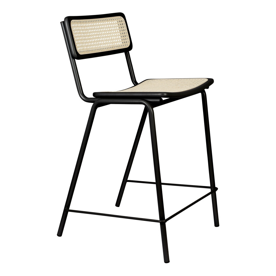 Zuiver Barstoel 'Jort' Rotan, kleur Naturel/Zwart (zithoogte 67cm) Zuiver Barstoel 'Jort' Rotan, kleur Naturel/Zwart (zithoogte 67cm) afbeelding 1