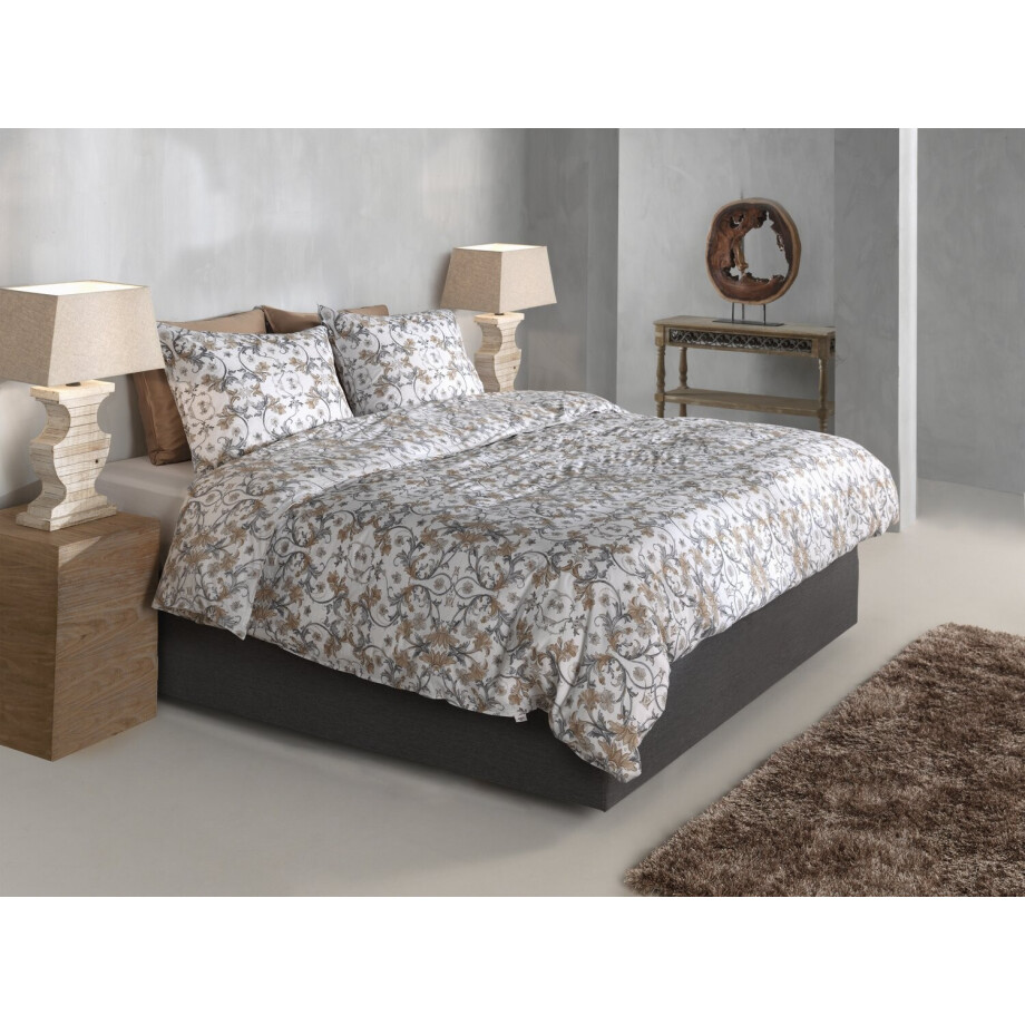 Zohome Fausto Dekbedovertrek - Extra breed - 260x200/220 cm - Grey afbeelding 1