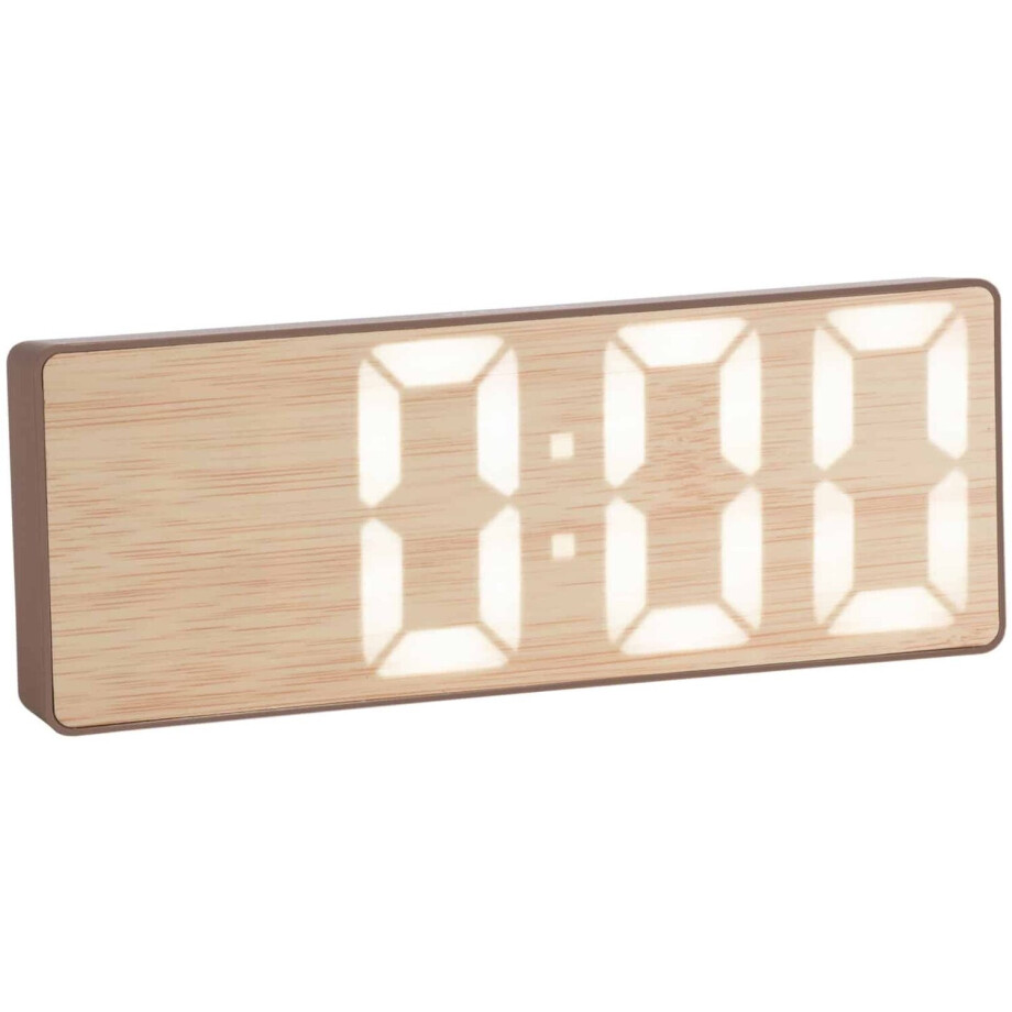 Karlsson Wekker Bondone - Mokkabruin - 16x2.5x6cm - Scandinavisch - Wekker voor slaapkamer - Wekkers Karlsson Wekker Bondone - Mokkabruin - 16x2.5x6cm - Scandinavisch - Wekker voor slaapkamer - Wekkers afbeelding 1