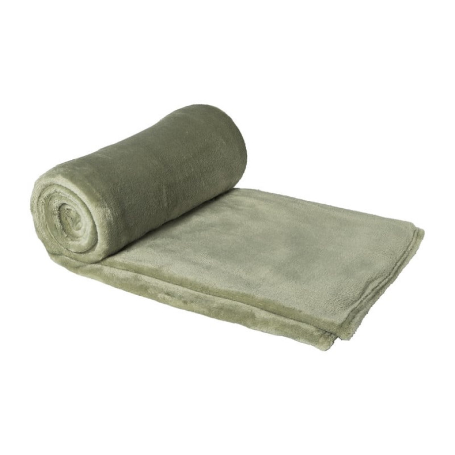 Fleece deken - groen - 200x150 cm afbeelding 