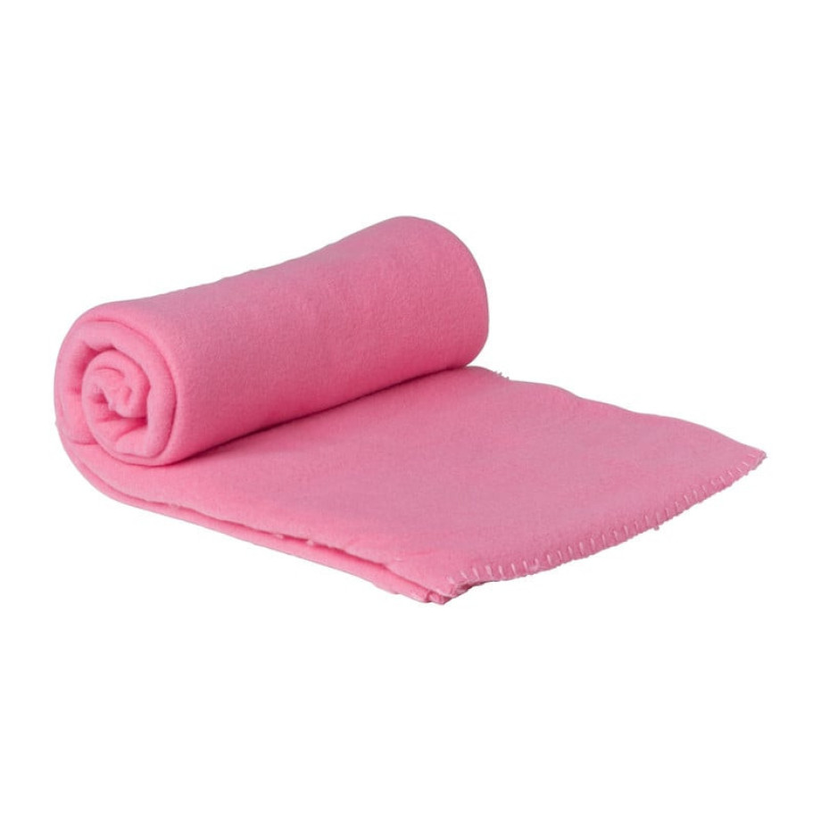 Fleece deken - fuchsia - 160x130 cm afbeelding 