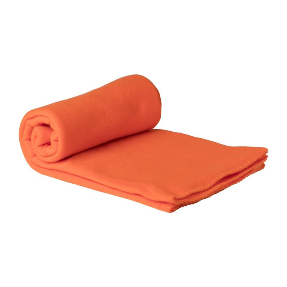 Fleece deken - oranje - 160x130 cm afbeelding 