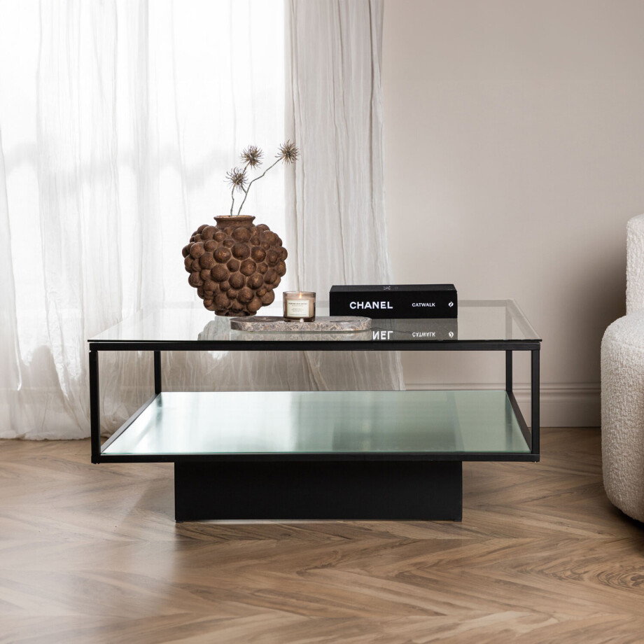 Nohr Salontafel 'Sheema' Glas, 90 x 90cm afbeelding 1