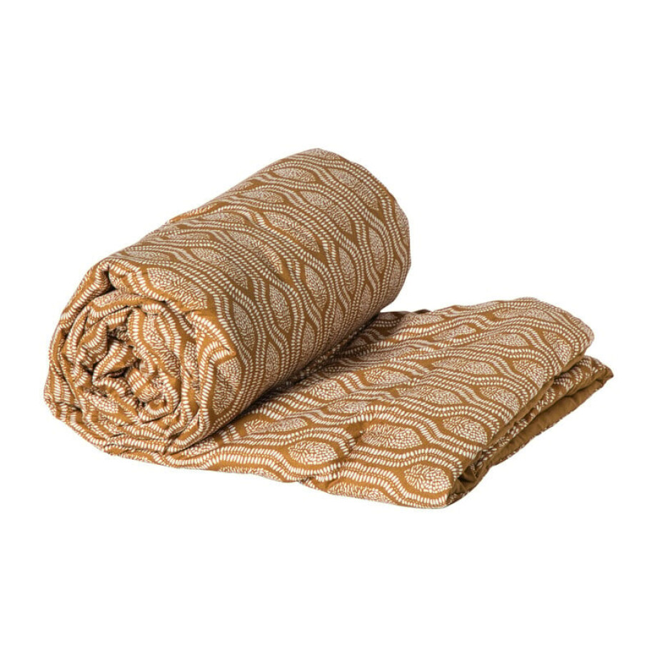 Plaid quilted wave - bruin - 130x170 cm afbeelding 