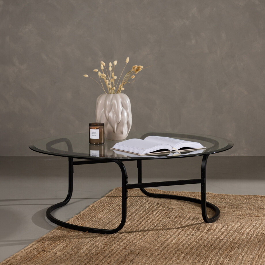 Nohr Ronde Salontafel 'Myron' Glas, 110cm afbeelding 1