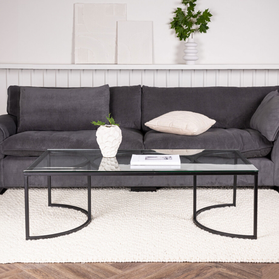 Nohr Salontafel 'Nycole' Glas, 140 x 70cm afbeelding 1
