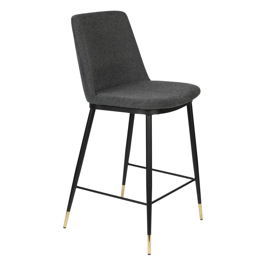 ZILT Barstoel 'Younes' kleur Donkergrijs (zithoogte 65cm) afbeelding 1