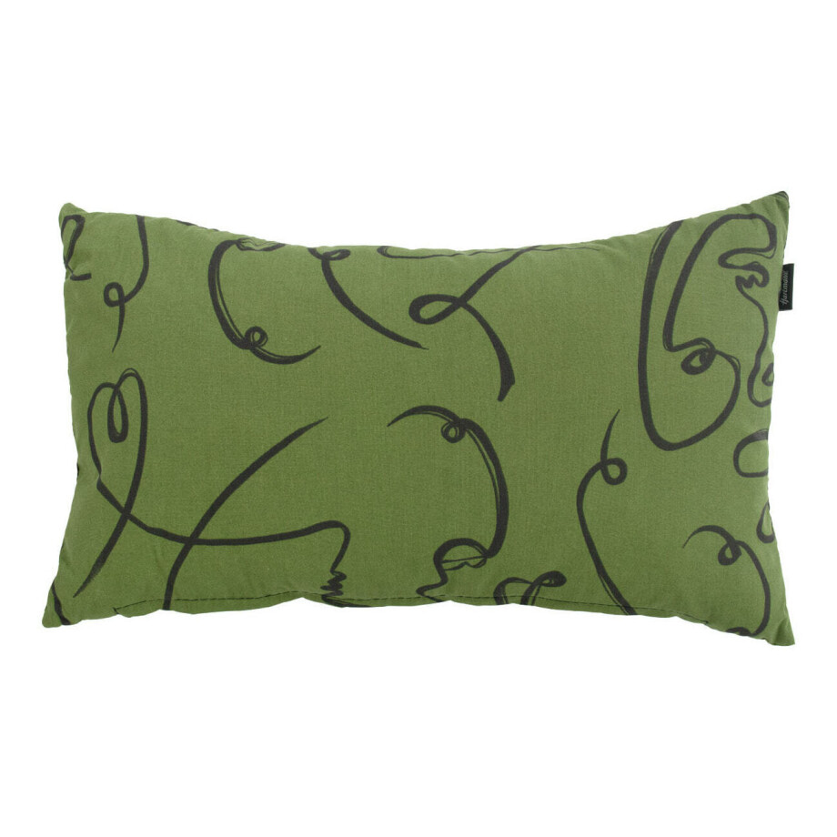 Hartman Tuinkussen 'Faces' 50 x 30cm, kleur Groen Hartman Tuinkussen 'Faces' 50 x 30cm, kleur Groen afbeelding 1