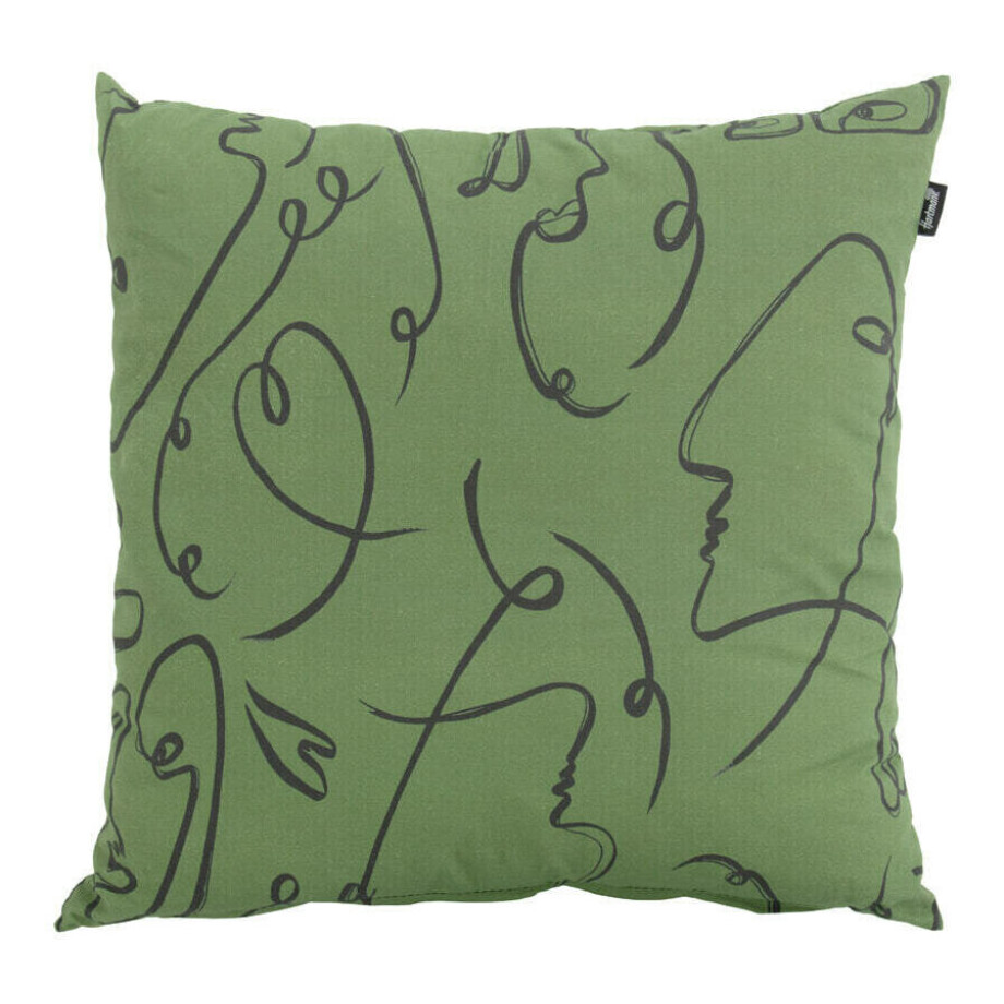 Hartman Tuinkussen 'Faces' 50 x 50cm, kleur Groen Hartman Tuinkussen 'Faces' 50 x 50cm, kleur Groen afbeelding 1