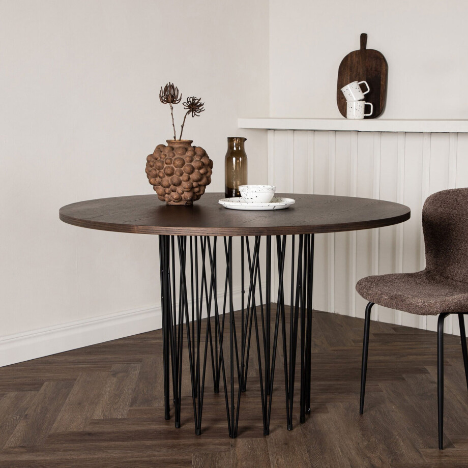 Nohr Ronde Eettafel 'Danni' 120cm, kleur Mokka afbeelding 1