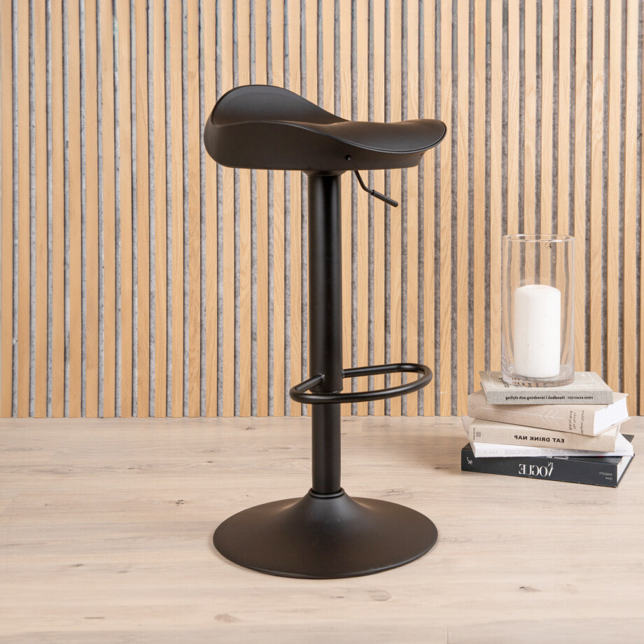 Nohr Verstelbare Barkruk 'Marchetta' kleur Zwart (zithoogte 68-88cm) Nohr Verstelbare Barkruk 'Marchetta' kleur Zwart (zithoogte 68-88cm) afbeelding 1