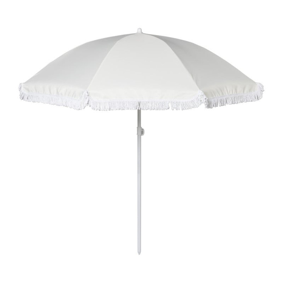 Strandparasol Tess - wit - ø150x180 cm afbeelding 