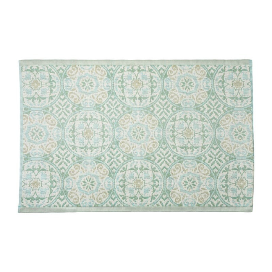 Buitenkleed cirkels - groen - 120x180 cm afbeelding 