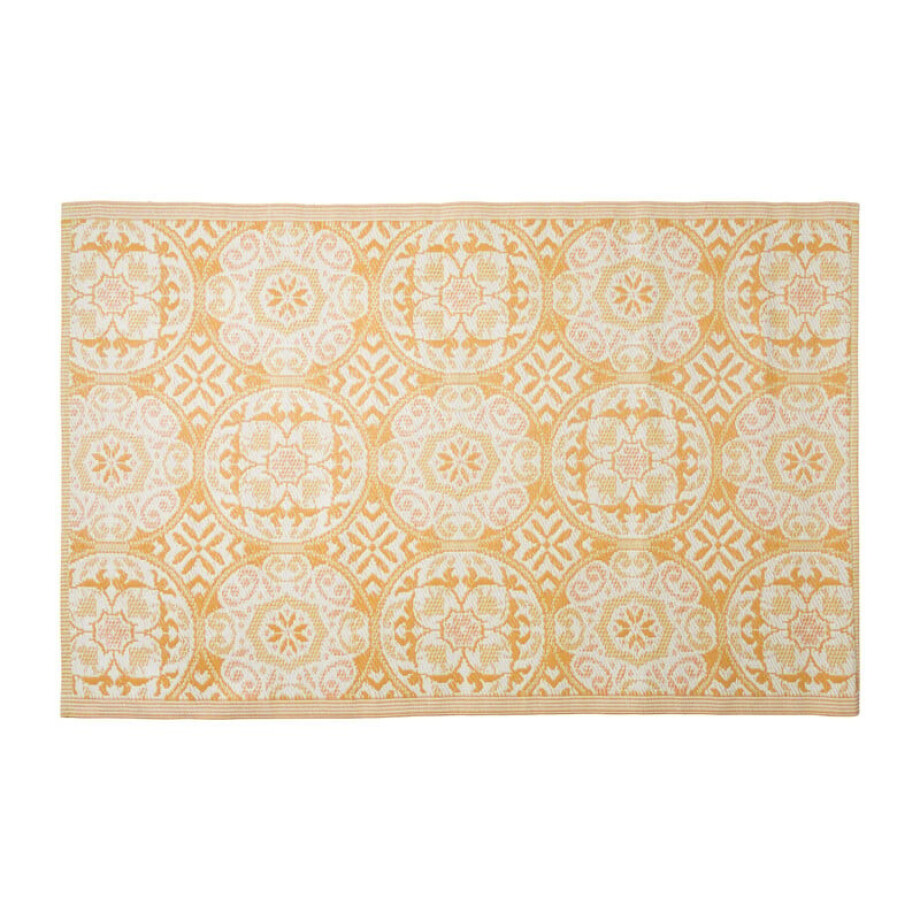 Buitenkleed cirkels - geel/oranje - 120x180 cm afbeelding 