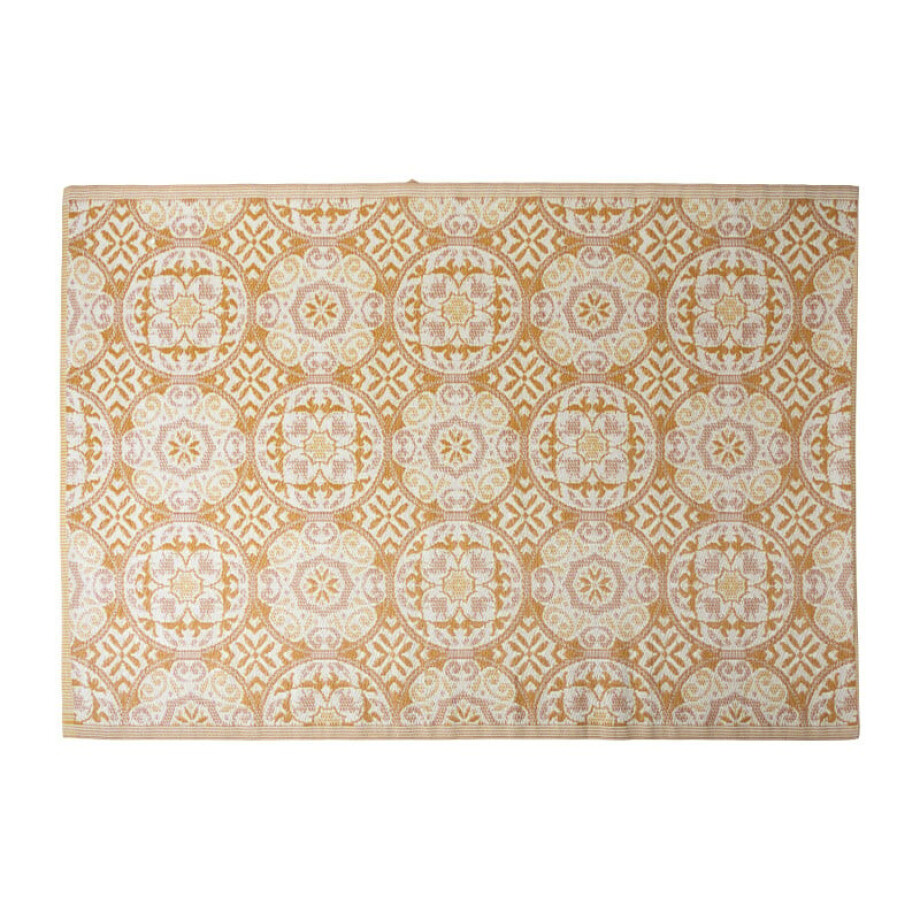 Buitenkleed cirkels - geel/oranje - 160x230 cm afbeelding 