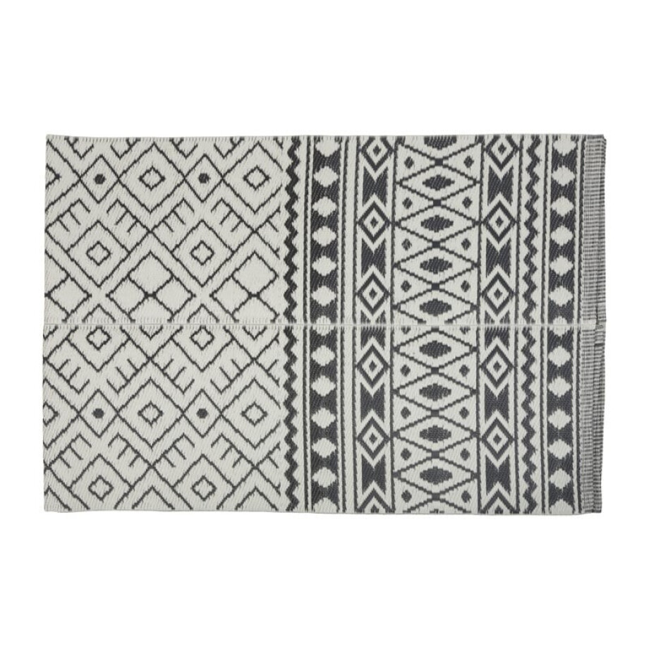 Buitenkleed etnic - zwart/wit - 200x300 cm afbeelding 