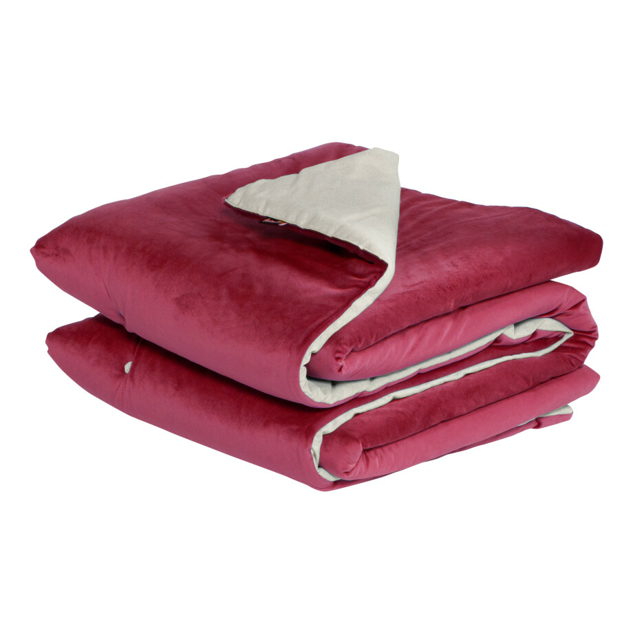 Hartman Plaid 'Jolie' 130 x 170cm, kleur Rood Hartman Plaid 'Jolie' 130 x 170cm, kleur Rood afbeelding 1