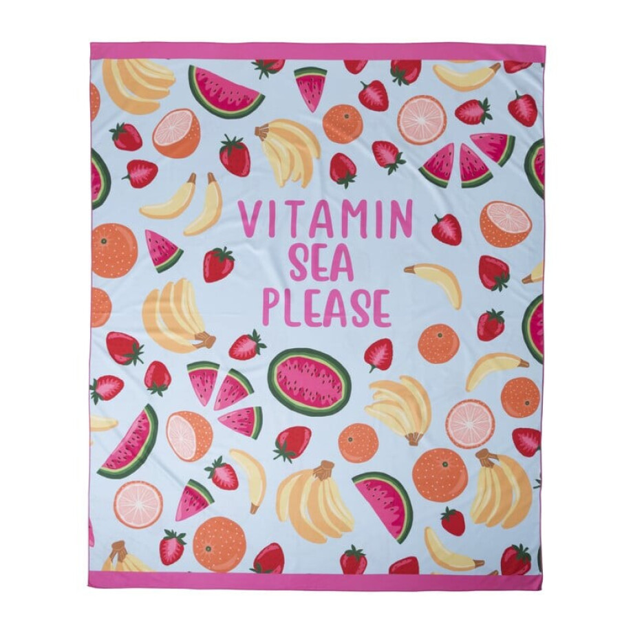 Strandlaken vitamin sea please - multikleur - 165x200 cm afbeelding 