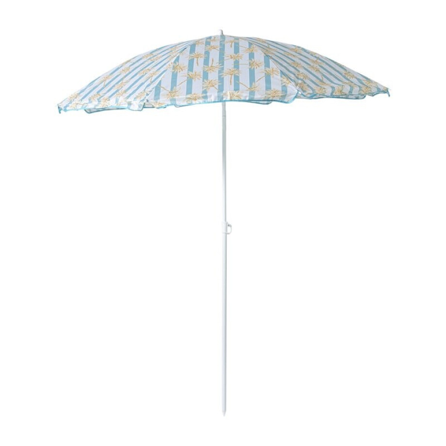 Strandparasol palmboom - blauw - ø160x180x180 cm afbeelding 