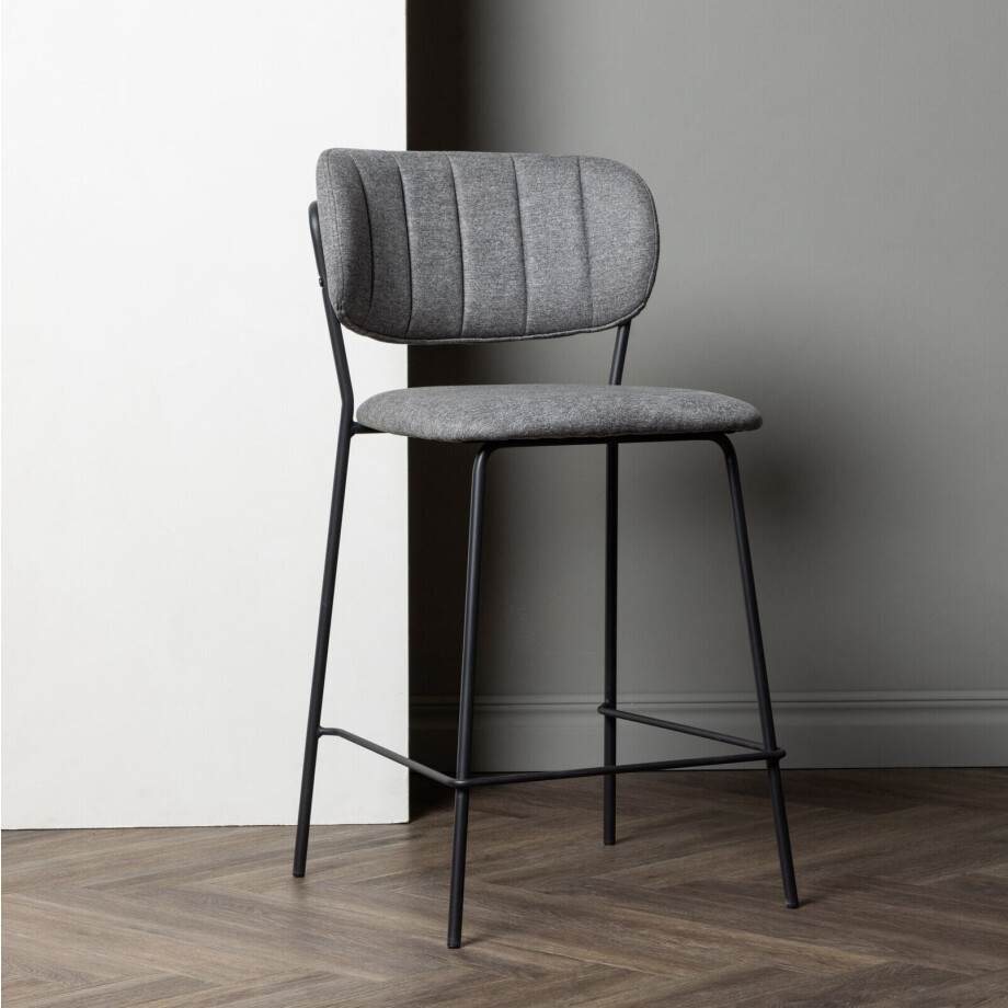 Nohr Barkruk 'Brinson' kleur Grijs (zithoogte 61cm) afbeelding 1