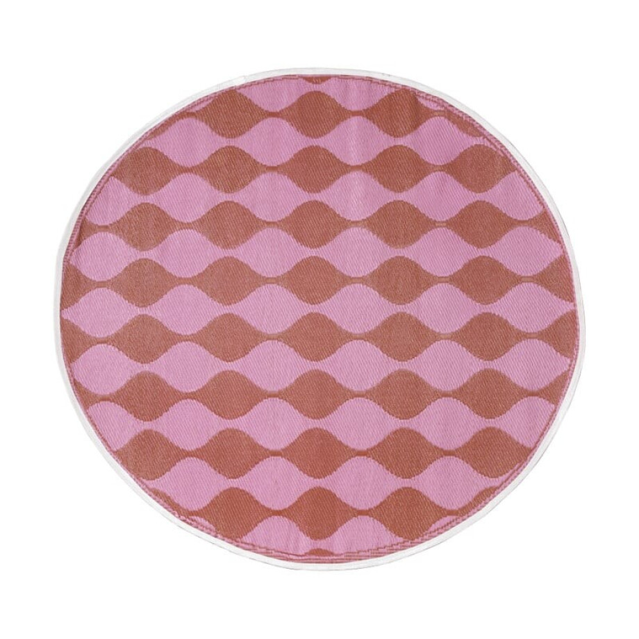 Buitenkleed flow - rood/roze - ø150 cm afbeelding 