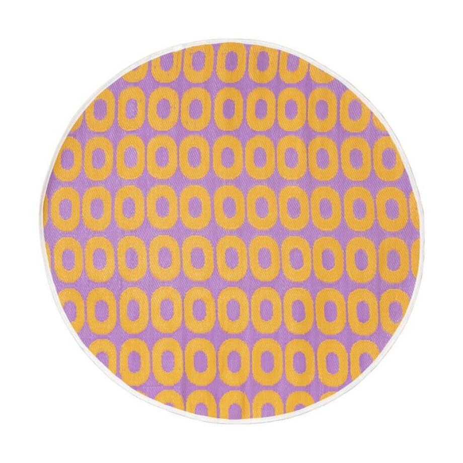 Buitenkleed rondo - paars/oranje - ø150 cm afbeelding 