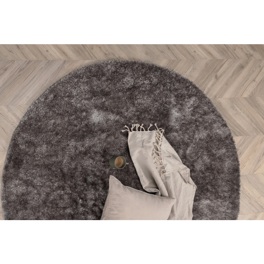 Nohr Rond Vloerkleed 'Der' 200cm, kleur Grijs afbeelding 1
