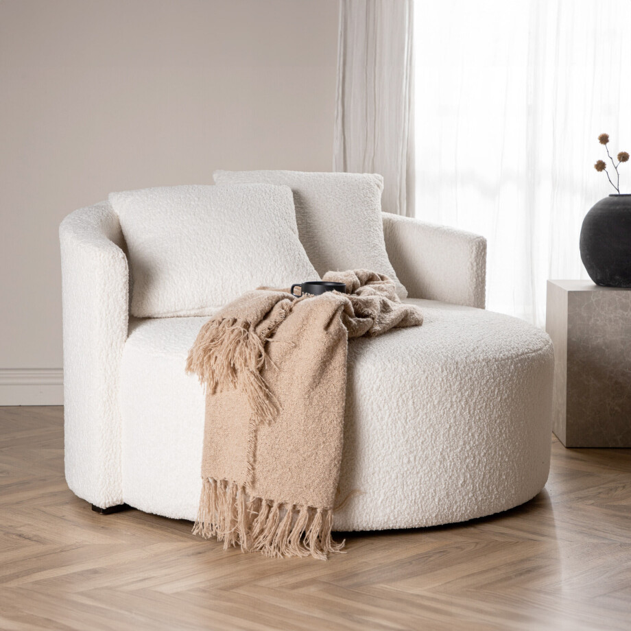 Nohr Loveseat 'Keeli' Teddy, kleur Wit afbeelding 1