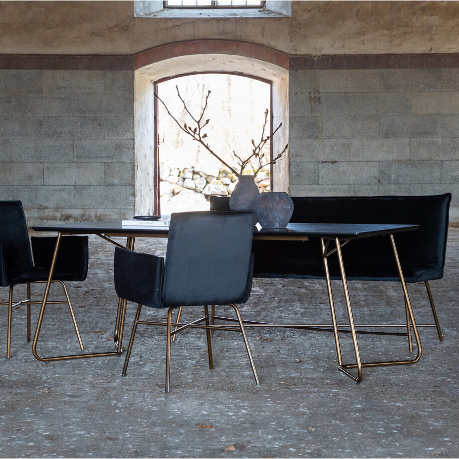 Nohr Eettafel 'Mikella' MDF, 190 x 90cm, kleur Koper afbeelding 1