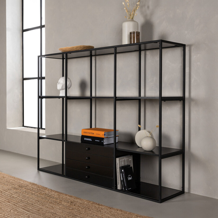 Nohr Wandkast 'Judah' MDF en staal, 120 x 150cm afbeelding 1