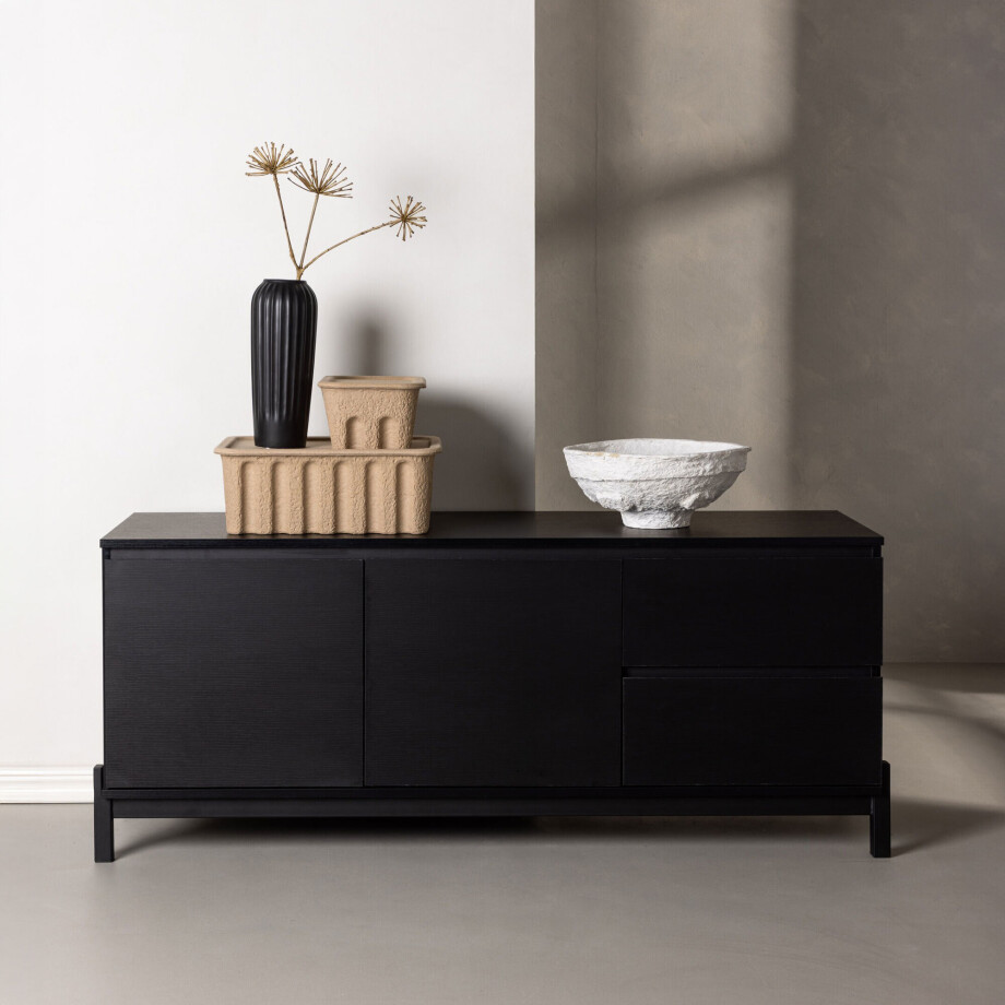 Nohr Dressoir 'Deven' 138cm, kleur Zwart afbeelding 1