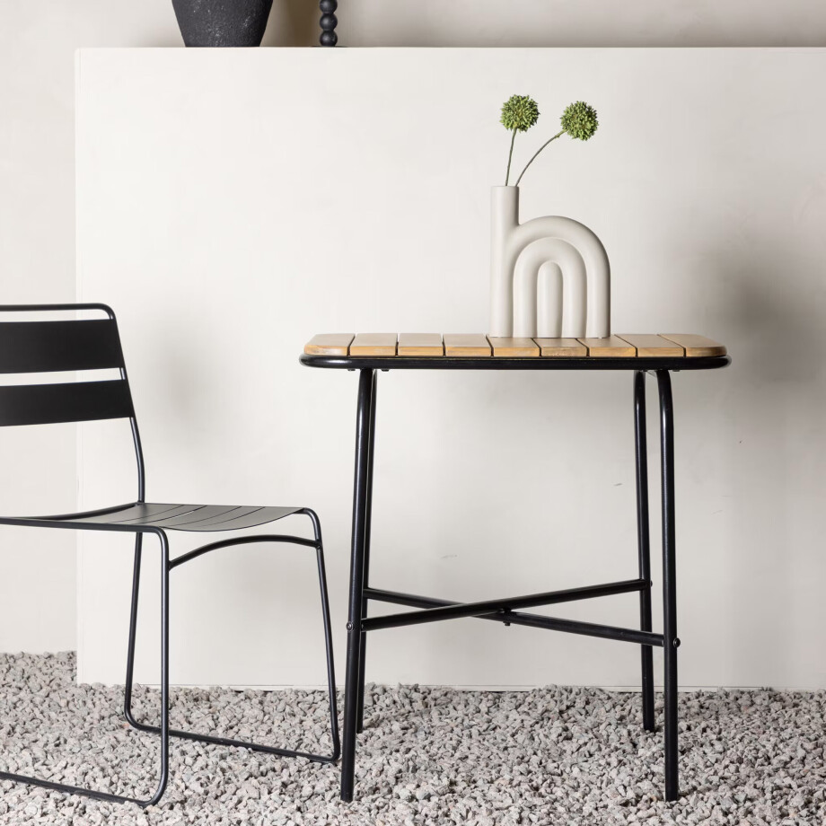 Nohr Outdoor Bistrotafel 'Ruy' Acaciahout, 88 x 70cm afbeelding 1