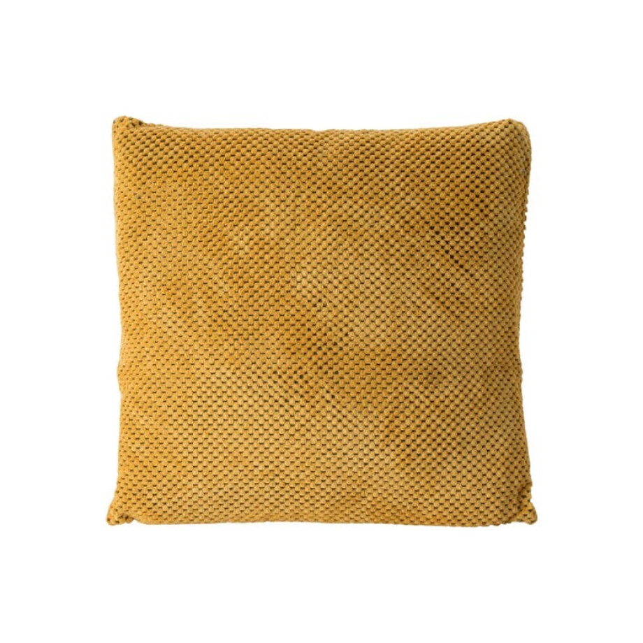 Sierkussen blokje - okergeel - 45x45 cm afbeelding 