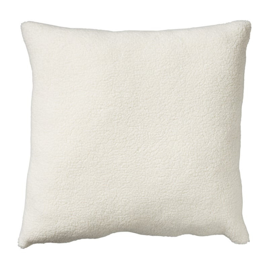 Sierkussen teddy - beige - 45x45 cm afbeelding 