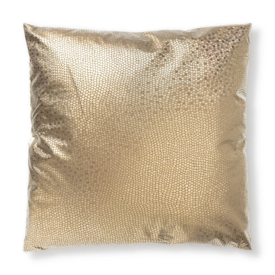 Sierkussen schubben - goud - 45x45 cm afbeelding 