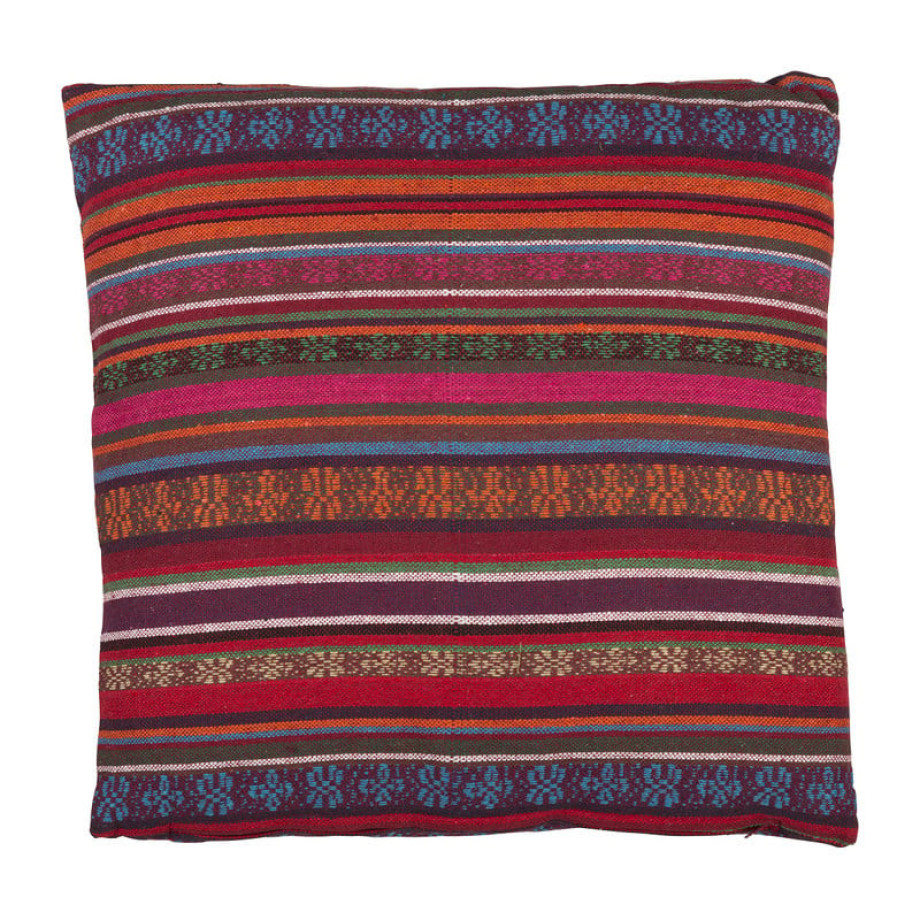 Sierkussen Mexican - rood/paars - 45x45 cm afbeelding 