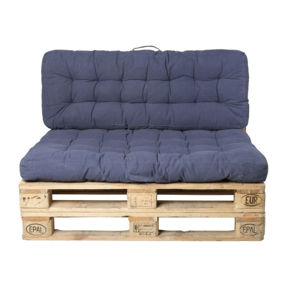 Palletkussens 120x80 cm - donkerblauw - set van 2 afbeelding 