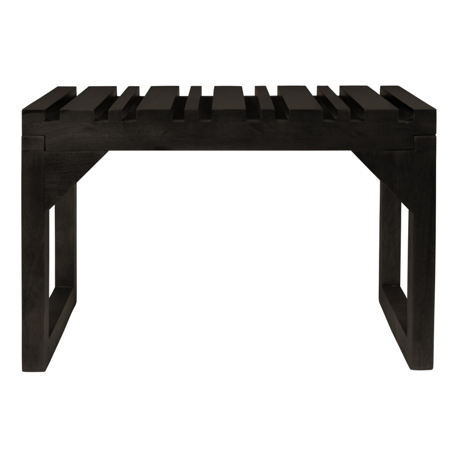 Dutchbone Bankje 'Jakub' Mangohout, kleur Zwart Dutchbone Bankje 'Jakub' Mangohout, kleur Zwart afbeelding 1