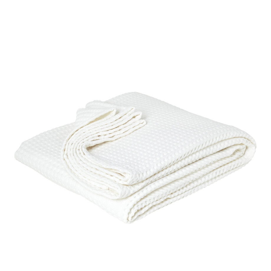 Vandyck katoenen bedsprei pique waffle (wit) (270x250 cm) Vandyck katoenen bedsprei pique waffle (wit) (270x250 cm) afbeelding