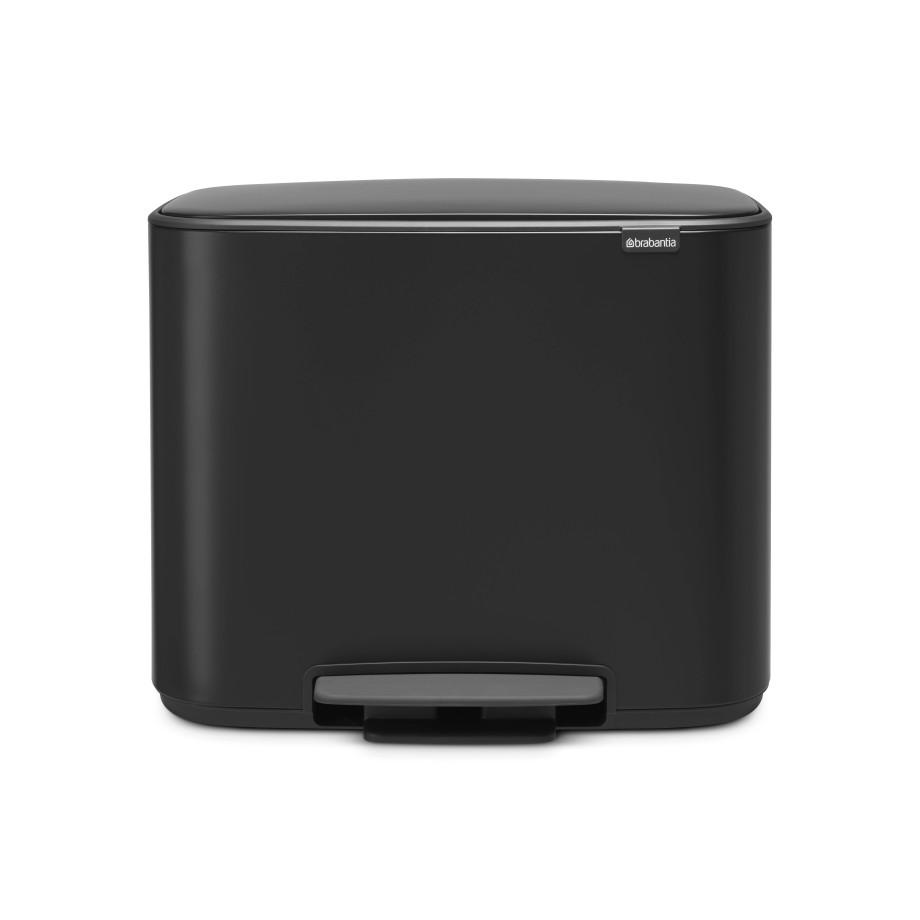 Brabantia Bo prullenbak - 11 + 23 l - Matt Black afbeelding 