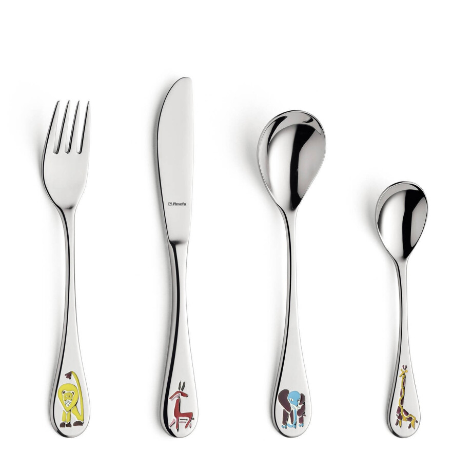 Amefa bestekset kids Safari (kinderen) (4-delig) (1 pers.) afbeelding 