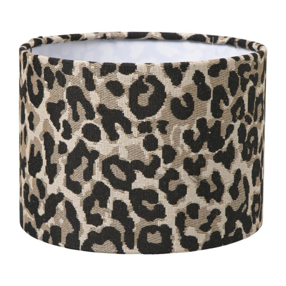 Lampenkap animal klein - bruin/zwart - ø21x15.5 cm afbeelding 