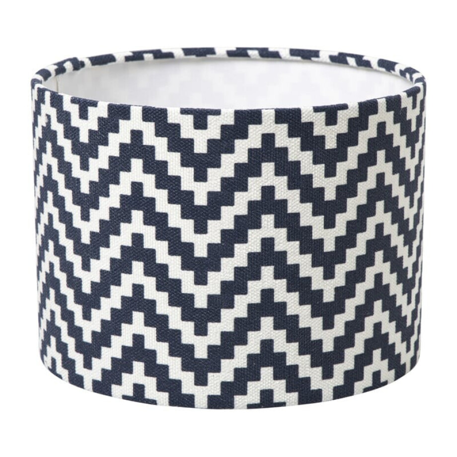 Lampenkap zigzag klein - zwart/wit - ø21x15.5 cm afbeelding 