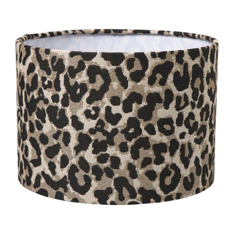 Lampenkap animal groot - bruin/zwart - ø24.5x17.5 cm afbeelding 