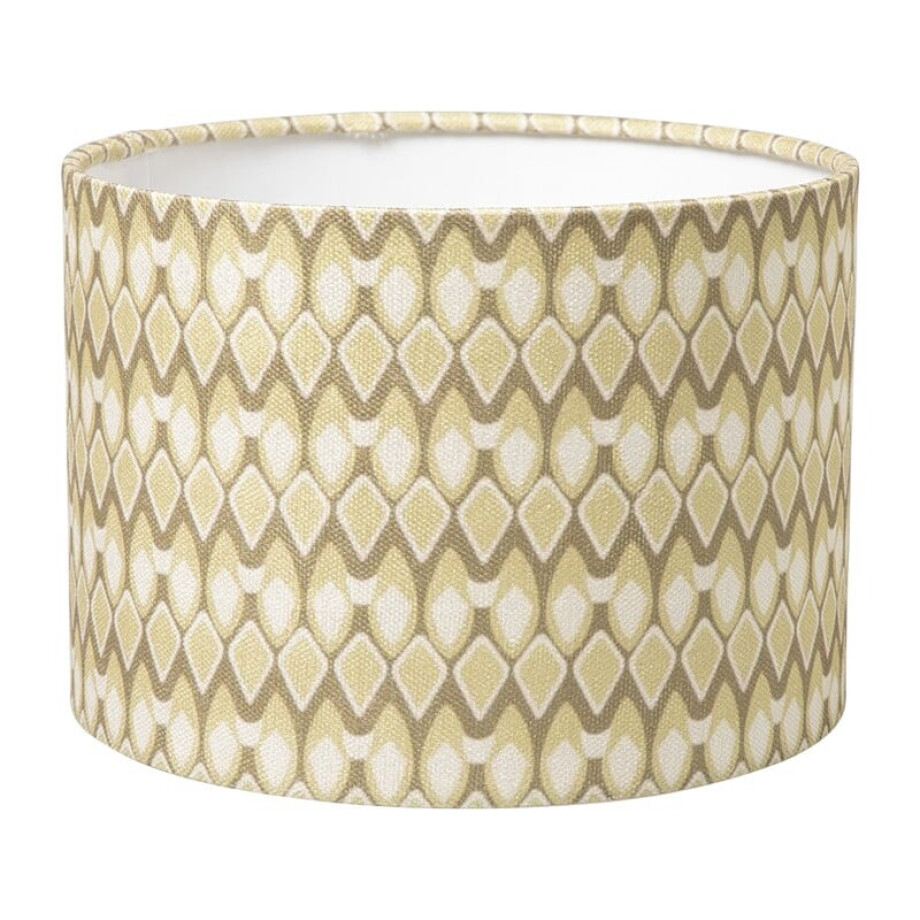 Lampenkap print groot - geel - ø24.5x17.5 cm afbeelding 