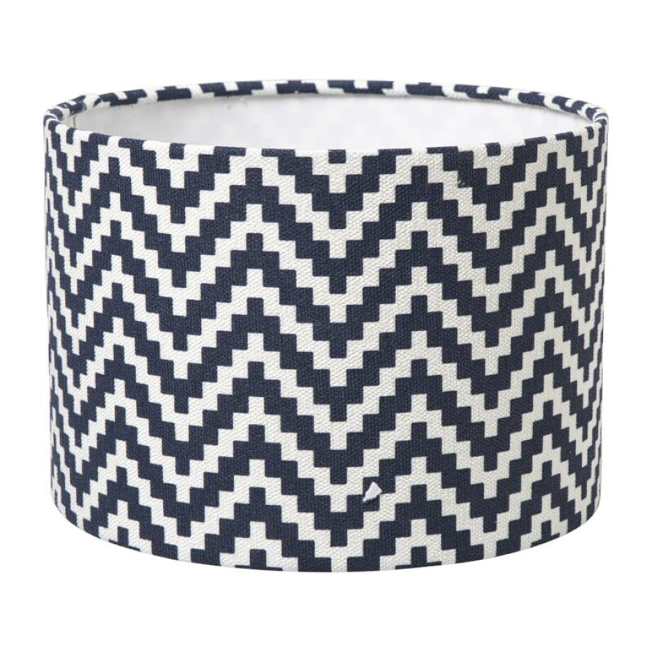 Lampenkap zigzag groot - zwart/wit - ø24.5x17.5 cm Lampenkap zigzag groot - zwart/wit - ø24.5x17.5 cm afbeelding