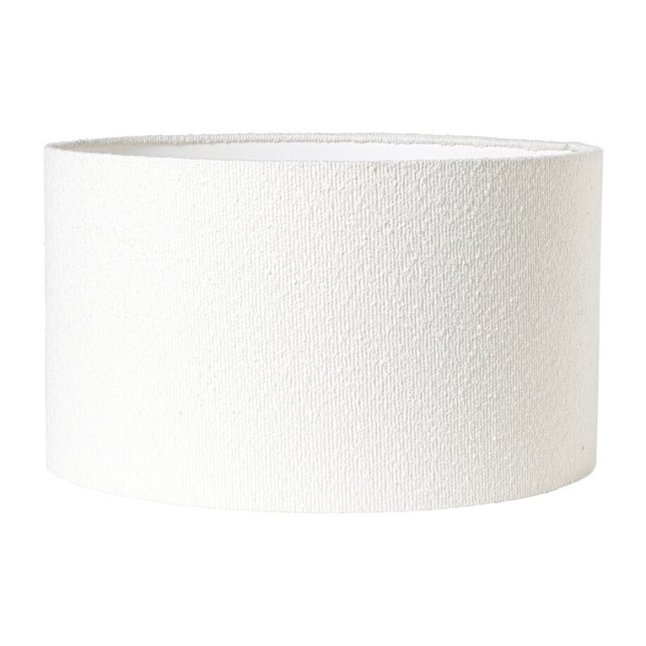 Lampenkap bouclé - wit - ø45x26 cm afbeelding 