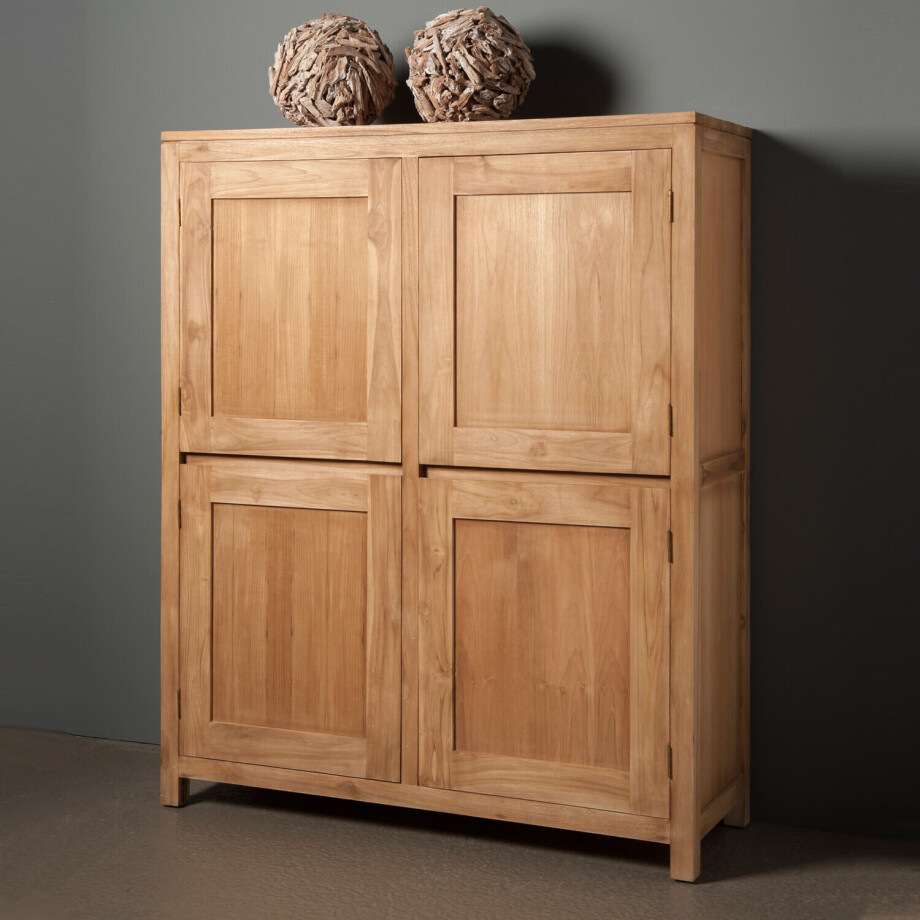 Tower Living Opbergkast 'Corona' Teak, 160 x 130cm afbeelding 