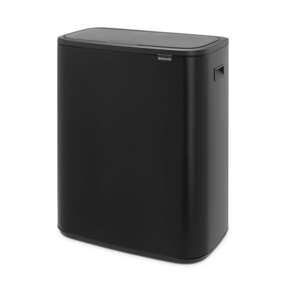 Brabantia Bo Touch Bin Prullenbak - 2 x 30 l - Matt Black afbeelding 